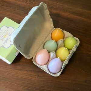 Williams Sonoma Egg Candles in Pastel Hues